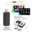 2 in 1 CarPlay Wireless Adapter for iPhone, Plug and Play 5G WiFi with USB Bluetooth 5.0 Dongle, Convert Wired to Wireless for Cars