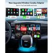 Wireless Carplay Adapter,Mini Carplay Android Auto Wireless Adapter,Support Netflix/YouTube/TF Card,No Lag,Plug and Play,Compatible with iOS10+/Android 11+
