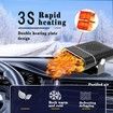 Portable 12V 150W Car Heater & Defroster,Fast Heat,Cooling,360 Degree Rotation,Plugs into Lighter Socket