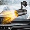 12V Car Heater That Plugs into Cigarette Lighter 2 in 1 Fast Heating Car Defroster Windshield Heater Windshield Defogger with Suction Holder