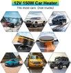 12V Car Heater Fan,Portable Fast Heating Auto Car Heater Defroster Windshield Defogger Automobile Windscreen Heater Plug in Cigarette Lighter