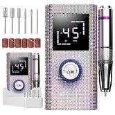 Portable Electric Nail Drill, Diamond 45000 RPM Rechargeable E-File Cordless Low Noise for Acrylic Gel Nails Manicure Pedicure