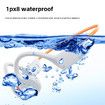 Swimming Headphones Waterproof Underwater Bone Conduction Headphones for Swimming Bluetooth Open Ear Bone Conducting with 32GB MP3 for Sport Running(White)