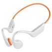 Swimming Headphones Waterproof Underwater Bone Conduction Headphones for Swimming Bluetooth Open Ear Bone Conducting with 32GB MP3 for Sport Running(White)
