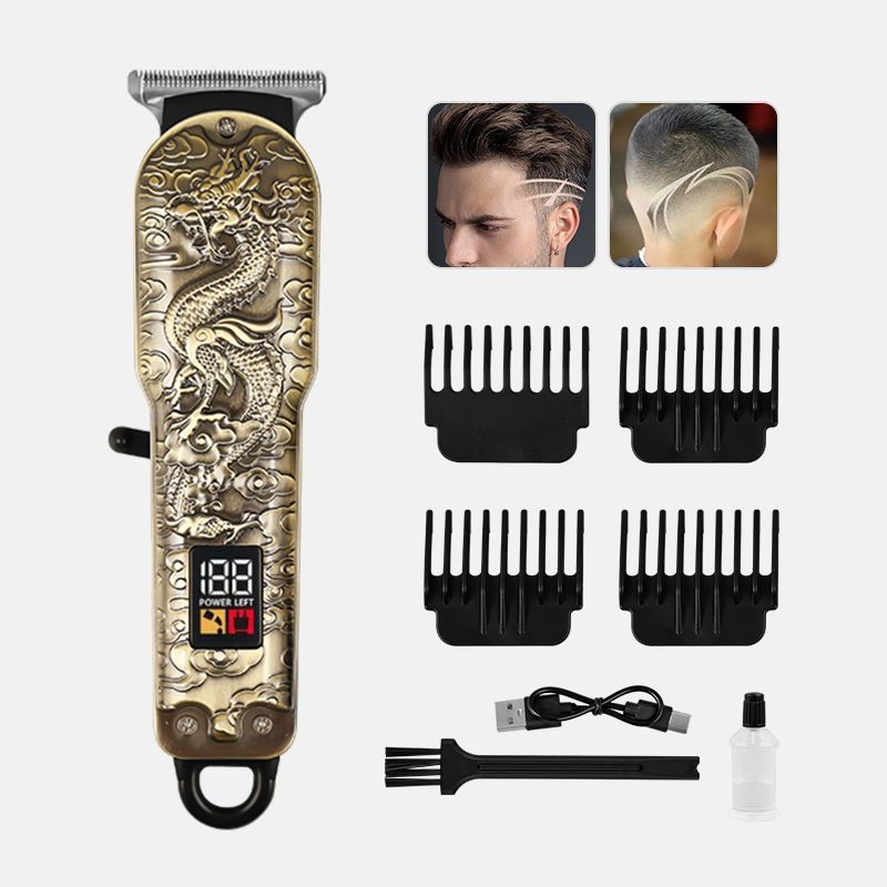 Professional Hair Clippers Men Electric Razor Shavers Cordless Beard Barber Grooming Kit Shape Dragon