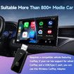 Wireless Carplay Adapter 2-in-1 for iPhone Android Wireless Control Plug Play,Dongle for Auto Cars from 2016,iOS 10+ Android 11+