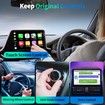 Wireless CarPlay Adapter 2-in-1 Plug Play Wireless Carplay Android Auto Adapter Converts Wired to Wireless Auto Connect No Latency