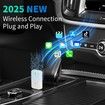 Wireless CarPlay Adapter 2-in-1 Plug Play Wireless Carplay Android Auto Adapter Converts Wired to Wireless Auto Connect No Latency