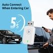 Wireless CarPlay Adapter 2-in-1 Plug Play Wireless Carplay Android Auto Adapter Converts Wired to Wireless Auto Connect No Latency