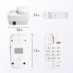 Old Style Wall Phone, Classic Retro Design Landline Phones for Home, Wall Phones for Landline, Suitable for Home, Office (White)