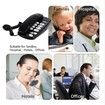 Old Style Wall Phone, Classic Retro Design Landline Phones for Home, Wall Phones for Landline, Suitable for Home, Office (Black)