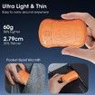 Electric Hand Warmer 2Pcs, 6000 mAh Battery, Electric Hand Warmer, Reusable, Rechargeable Pocket Warmer, Ideal for Outdoor Sports, Hunting,Orange