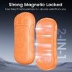 Electric Hand Warmer 2Pcs, 6000 mAh Battery, Electric Hand Warmer, Reusable, Rechargeable Pocket Warmer, Ideal for Outdoor Sports, Hunting,Orange