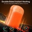 Electric Hand Warmer 2Pcs, 6000 mAh Battery, Electric Hand Warmer, Reusable, Rechargeable Pocket Warmer, Ideal for Outdoor Sports, Hunting,Orange