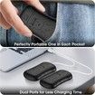 Rechargeable Hand Warmers 2 Pcs, 2 in 1 Electric Hand Warmer, 6000mAh Portable Pocket Warmers Dual-Sided Safe Heating, Black
