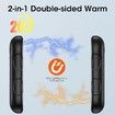 Rechargeable Hand Warmers 2 Pcs, 2 in 1 Electric Hand Warmer, 6000mAh Portable Pocket Warmers Dual-Sided Safe Heating, Black