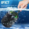 Wireless Portable Bluetooth Speaker with Lights, Waterproof, Stereo Loud Sound, RGB Lights,TWS Pairing, AUX TF-Card in, for Home/Party/Travel/Outdoor/Beach