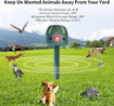 Ultrasonic Solar Animal Repeller for Yard,5 Modes Outdoor Repellent with Motion Sensor,Flashing Light