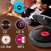 Portable Bluetooth CD Player with Headphones Discman Walkman CD Player Rechargeable with Dual Stereo Speakers,MP3 USB(Blue)