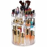 Make Up Organiser Storage Box,360 Degree Rotation Dressing Table Skincare Storage Cosmetic Box For Dresser,Bathroom,Bedroom