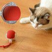 Interactive Cat Dog Ball, 360 Degree Automatic Rotating Ball with USB Charging for Cats and Dogs Color Red