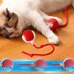 Interactive Cat Dog Ball, 360 Degree Automatic Rotating Ball with USB Charging for Cats and Dogs Color Red