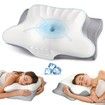 Cervical Neck Pillow,Ergonomic Memory Foam Pillows,Cooling Side Sleeper Pillow,Contour Orthopedic Bed Pillow for Back Stomach Sleepers