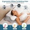 Cervical Neck Pillow,Ergonomic Memory Foam Pillows,Cooling Side Sleeper Pillow,Contour Orthopedic Bed Pillow for Back Stomach Sleepers