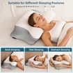 Cervical Neck Pillow,Ergonomic Memory Foam Pillows,Cooling Side Sleeper Pillow,Contour Orthopedic Bed Pillow for Back Stomach Sleepers