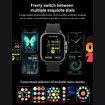 Black Steel Strap Smart Watch Bluetooth Headset 2in1 Full Screen Touch Bluetooth Call Sports Watch Monitor