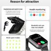 Black Steel Strap Smart Watch Bluetooth Headset 2in1 Full Screen Touch Bluetooth Call Sports Watch Monitor