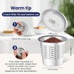 2 Reusable Stainless Steel Coffee Capsules With coffee Spoon Kuerig 1.0 Compatible Filter Coffee Machine