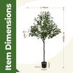 Artificial Olive Tree Imitation Plant Fake Green Faux Potted Indoor Greenery Natural Decoration Home Office Lifelike Fruit Leaves 150cm