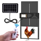 Automatic Solar Chicken Coop Door With Timer Lcd Screen Intelligent Chicken Duck Henhouse Door Opener Outdoor Farm Accessories