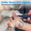 Dog Nail Grinder Super Quiet 45 db 6 Speed Pet Nail Grinder with 2 LED Lights for Large Medium Small Dogs with Dust Cap, Blue