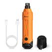 Dog Nail Grinder Super Quiet 45 db 6 Speed Pet Nail Grinder with 2 LED Lights for Large Medium Small Dogs with Dust Cap, Orange