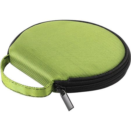 20 Capacity CD DVD Case Holder Portable Wallet Storage Organizer, Protective Storage Holder for Car Travel, Green