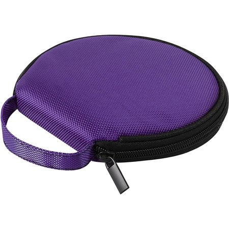 20 Capacity CD DVD Case Holder Portable Wallet Storage Organizer, Protective Storage Holder for Car Travel, Purple