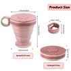 Foldable Silicone Cups,Travel Coffee Cups With Plastic Lids,Reusable Cup Set Suitable For Camping And Hiking Color Grey