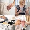 Foldable Silicone Cups,Travel Coffee Cups With Plastic Lids,Reusable Cup Set Suitable For Camping And Hiking Color Grey