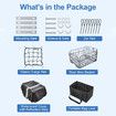 Bike Basket Front Rear,Folding Bicycle Basket with Removable Liner Bag,Large Quick Release Design Metal Ebike Basket