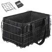 Bike Basket Front Rear,Folding Bicycle Basket with Removable Liner Bag,Large Quick Release Design Metal Ebike Basket
