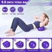 13 Pcs Pilates Rings Set For Home Gym Workouts Including Pilates Ball,Yoga Ring And Resistance Bands For Women Color Purple