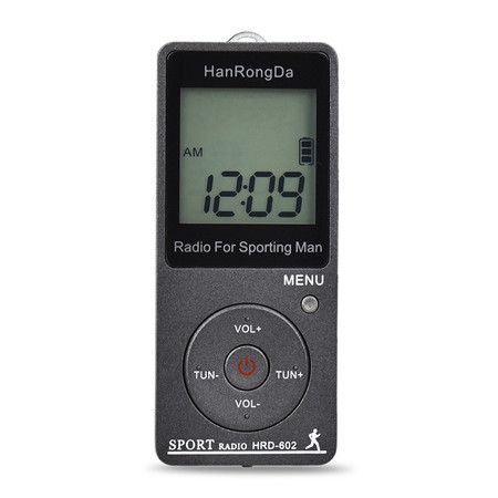 Personal Portable Radio AM/FM, Mini Radio with Digital Tuning LCD Display and Backlight Time for Walking, Jogging