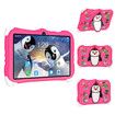 Kids Tablet 7Inch Android 14 6GB RAM 128GB Storage 16+32MP Camera Time Limits Age Filters Parental Controls Boys Girls Blue Holiday Gifts Home School