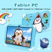 Kids Tablet 7Inch Android 14 6GB RAM 128GB Storage 16+32MP Camera Time Limits Age Filters Parental Controls Boys Girls Blue Holiday Gifts Home School