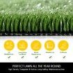 2x25m Artificial Grass Synthetic Turf Fake Imitation False Faux Green Lawn Roll 10mm Child Pet Friendly for Backyard Balcony Garden Patio