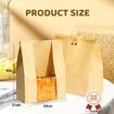 Bread Bags for Homemade Bread 50PCS Paper Sourdough Large Bakery Bags with Window Includes 50PCS Label Seal Stickers
