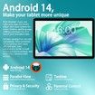 Android 14 Tablet 10 inch OctaCore Tablets with 22GB RAM+128GB ROM,1280x800 IPS HD Touch Screen,Support Widevine L1,Keyboard Mouse-Black