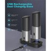 Gravity Electric Salt and Pepper Grinder Set, USB Rechargeable With Dual Charging Base, Adjustable Fineness, One Handed Operation